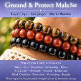 Ground & Protect 3-PC Crystal Mala armbåndsett