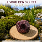 Rauer roter Granat