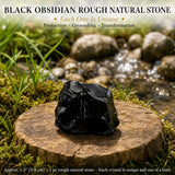 Svart Obsidian Grov Natursten