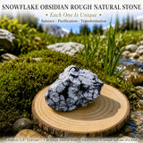 Copo de nieve Obsidiana Piedra natural en bruto