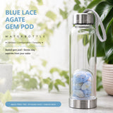 Blue Lace Agate Gem Pod vatnsflaska 💧