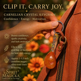 Carnelian Crystal Keychain