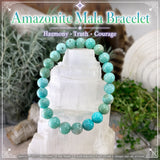 Mala Amazonite armband med sammetspåse