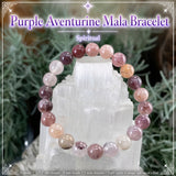 Mala Purple Aventurine Bracelet With Velvet Pouch