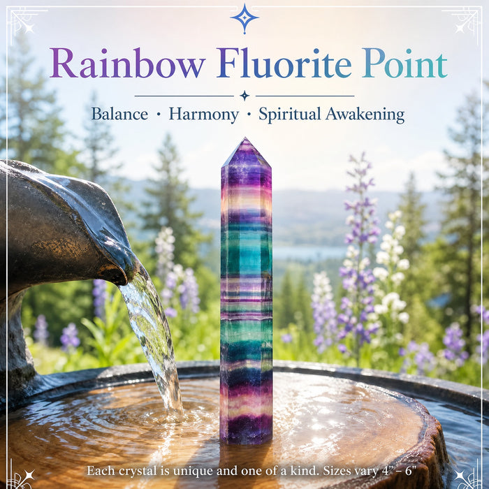 Rainbow Fluorite Point