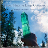 Generatore grande di fluorite verde