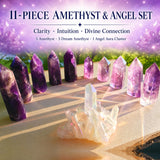 Ensemble 11 pièces Améthyste et Ange