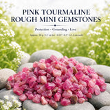 Roze toermalijn ruwe mini-edelstenen (partij van 50 gram)