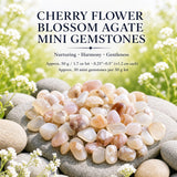 Kirsuberjablómablóma Agate Mini gimsteinar (50 grömm / 1,7 oz. Lot)