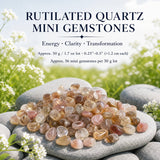 Rutilated Quartz Mini Gemstones (50 γραμμάρια / 1,7 oz. Παρτίδα)