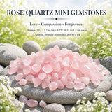 Rosenquarz Mini-Edelsteine (50 Gramm / 1,7 Unzen Menge)