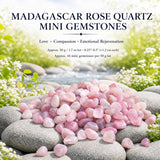 Mini gemme di quarzo rosa del Madagascar (lotto da 50 grammi / 1,7 once)