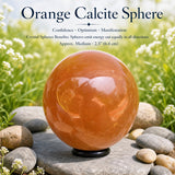 Orange Calcite Sphere - Medium