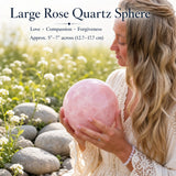 Grande sphère de quartz rose