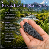 Ventaglio naturale in cianite nera