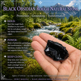 Svart Obsidian Grov Natursten