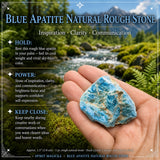 Blauwe apatiet natuurlijke ruwe steen