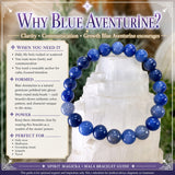 Mala Blue Aventurine armband með flauelspoka