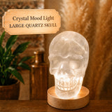 Luz ambiente de cristal (crânio de quartzo grande)