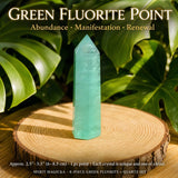 8-delad grön fluorit + kvarts set