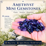 Mini dragi kamni iz ametista (50 gramov / 1,7 oz. lot)
