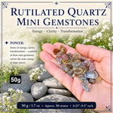 Rutilated Quartz Mini Gemstones (50 γραμμάρια / 1,7 oz. Παρτίδα)