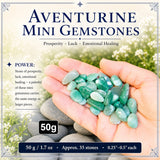 Mini pierres précieuses d'aventurine (lot de 50 grammes / 1,7 oz)