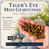 Tiger's Eye mini ædelsten (50 gram / 1,7 oz. parti)