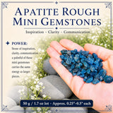 Apatiet ruwe mini-edelstenen (partij van 50 gram / 1,7 oz)
