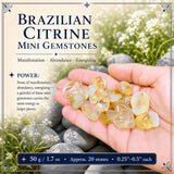 Mini dragi kamni iz brazilskega citrina (50 gramov / 1,7 oz. lot)