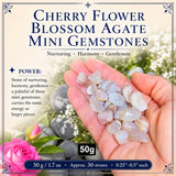 Kirsuberjablómablóma Agate Mini gimsteinar (50 grömm / 1,7 oz. Lot)