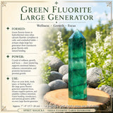 Generatore grande di fluorite verde