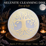 Selenite The Tree Of Life Reinigungsscheibe