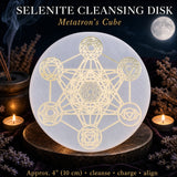 Čistilni disk Selenite Metatron's Cube