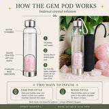 Rose Quartz Gem Pod Vattenflaska 💧