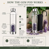 Amethyst Gem Pod Water Bottle 💧