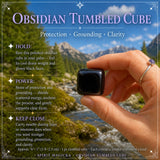 Obsidian Tumbled Cube