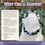 Βραχιόλι Mala Orca Jasper με βελούδινο πουγκί