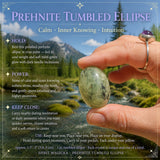 Ellisse burattata di prehnite