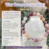 Mala Purple Aventurine Bracelet With Velvet Pouch