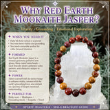 Zapestnica iz jaspisa Mala Red Earth Mookaite z žametno torbico
