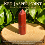 8-stykki Red Jaspis + Sitrine Sett