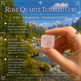 Cube roulé en quartz rose