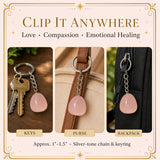 Rose Quartz Crystal Keychain