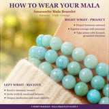 Mala Amazonite armband med sammetspåse