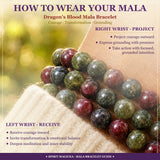 Bracelet Mala Dragon's Blood avec pochette en velours