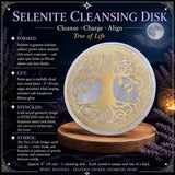 Selenite The Tree Of Life Reinigungsscheibe