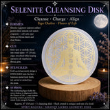 Disco detergente Selenite Chakra Fiore della Vita