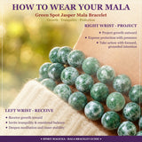 Mala Green Spot Jaspis armband med sammetspåse