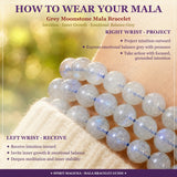 Pulseira Mala Cinza Moonstone com Bolsa de Veludo